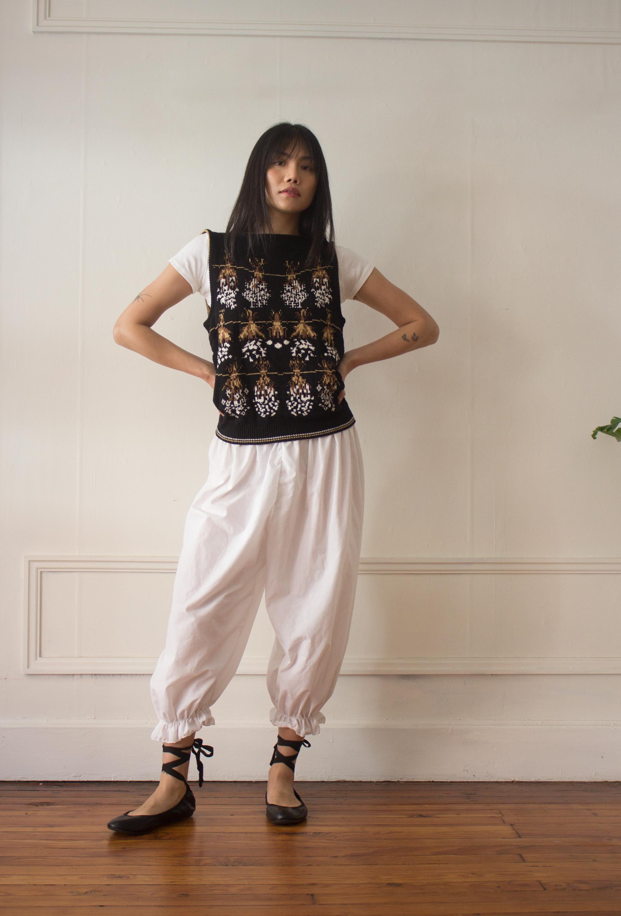 1980s Jantzen Dried Flowers Motif Sweater Vest — Wayward Collection